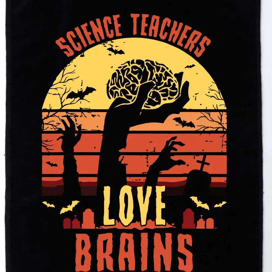 Science Teachers Love Brains Science Teacher Halloween Platinum Collection Golf Towel