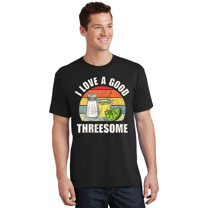 Salt Tequila Lime Love A Good Threesome Humor Bartender T-Shirt