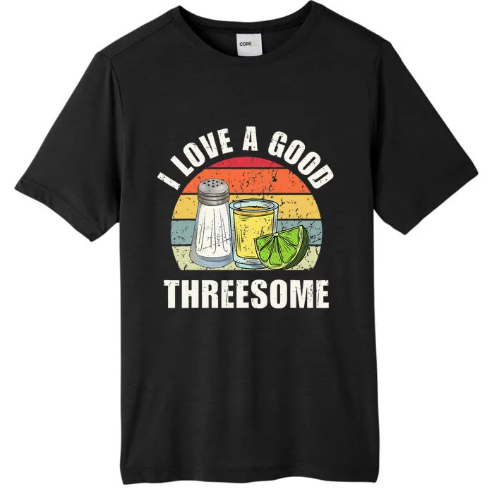 Salt Tequila Lime Love A Good Threesome Humor Bartender ChromaSoft Performance T-Shirt