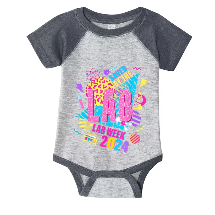 Saved The Lab Retro Lab Week 2024 Medical Lab Science Infant Baby Jersey Bodysuit