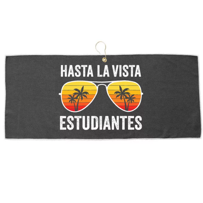 Spanish Teacher Last Day Of School Large Microfiber Waffle Golf Towel