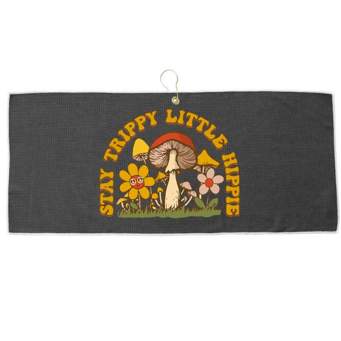 Stay Trippy Little Hippy Mushroom Flowers Large Microfiber Waffle Golf Towel