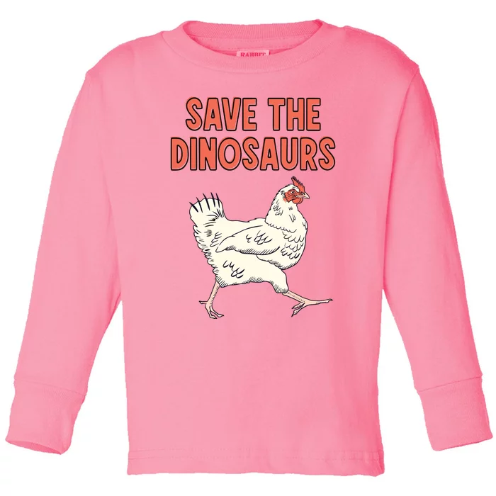 Save The Little Dinosaurs Toddler Long Sleeve Shirt