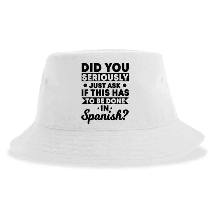 Spanish Teacher Language Class Instructor Student Tutor Sustainable Bucket Hat