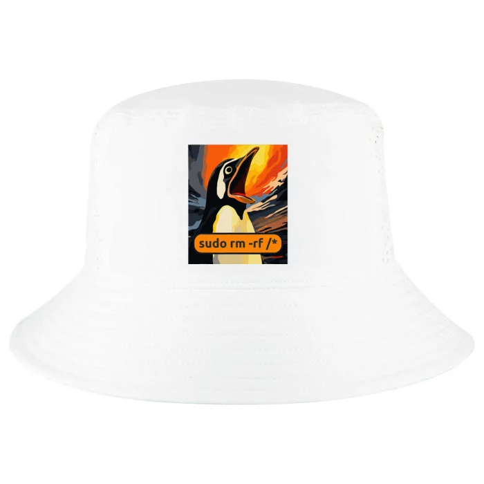 Screaming Tux Linux Sudo Rm Rf Cool Comfort Performance Bucket Hat