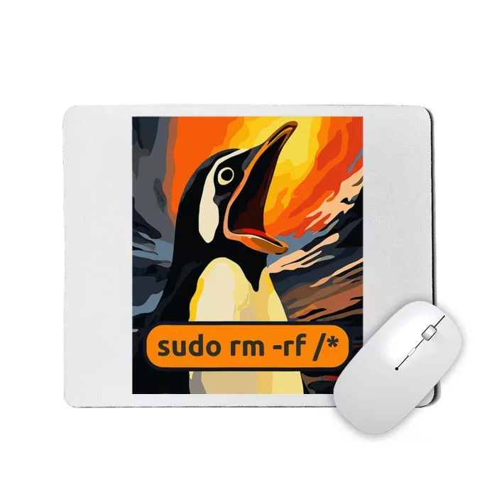 Screaming Tux Linux Sudo Rm Rf Mousepad