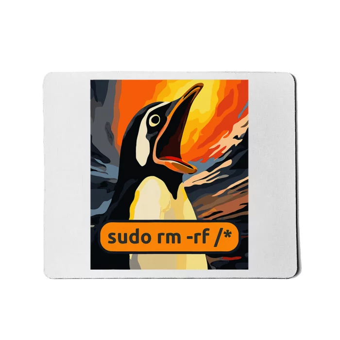 Screaming Tux Linux Sudo Rm Rf Mousepad