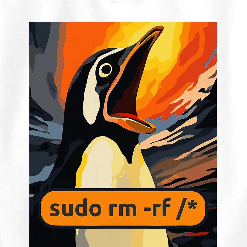 Screaming Tux Linux Sudo Rm Rf Kids Sweatshirt