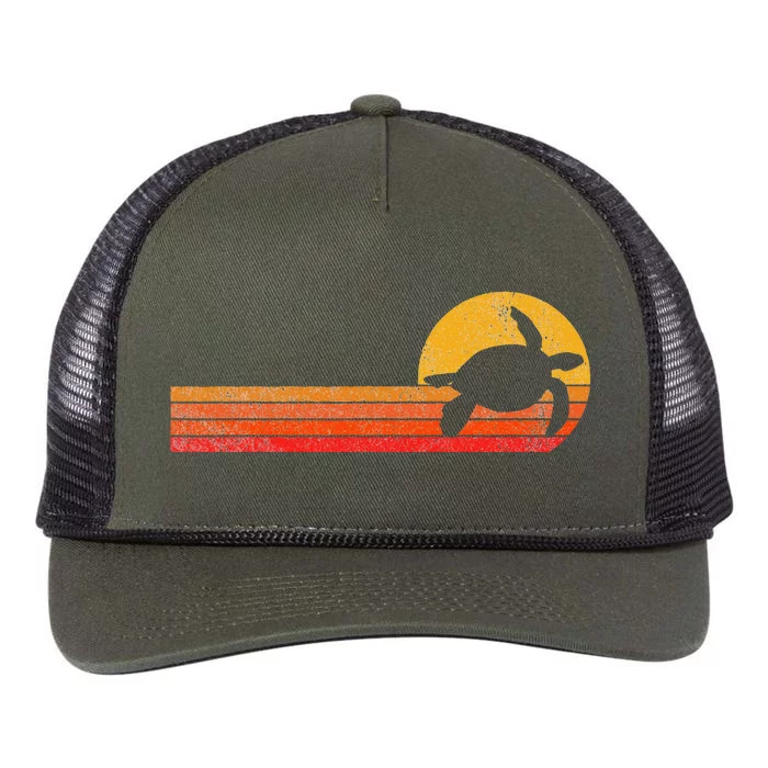 Sea Turtle Lover Retro Rope Trucker Hat Cap