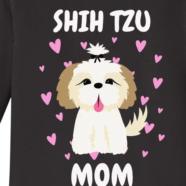 Shih Tzu Mom Mummy Mama Mum Mommy Mother's Day Mother Owner Baby Long Sleeve Bodysuit