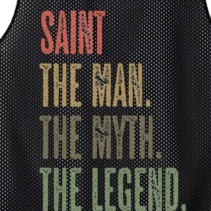 Saint The Man The Myth The Legend Mesh Reversible Basketball Jersey Tank