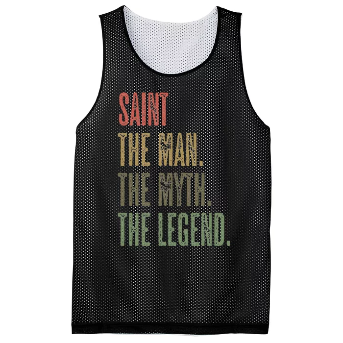 Saint The Man The Myth The Legend Mesh Reversible Basketball Jersey Tank