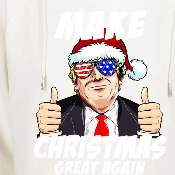 Santa Trump Make Christmas Great Again Family Matching Gift Womens Funnel Neck Pullover Hood