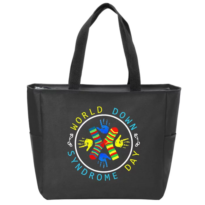 Socks T21 March 21 Gifts World Down Syndrome Day Zip Tote Bag