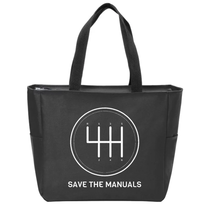 Save The Manuals Zip Tote Bag