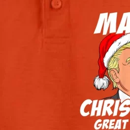 Santa Trump Make Christmas Great Again Matching Pajama Gift Dry Zone Grid Performance Polo