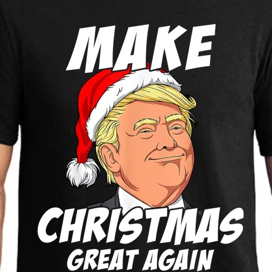 Santa Trump Make Christmas Great Again Matching Pajama Gift Pajama Set