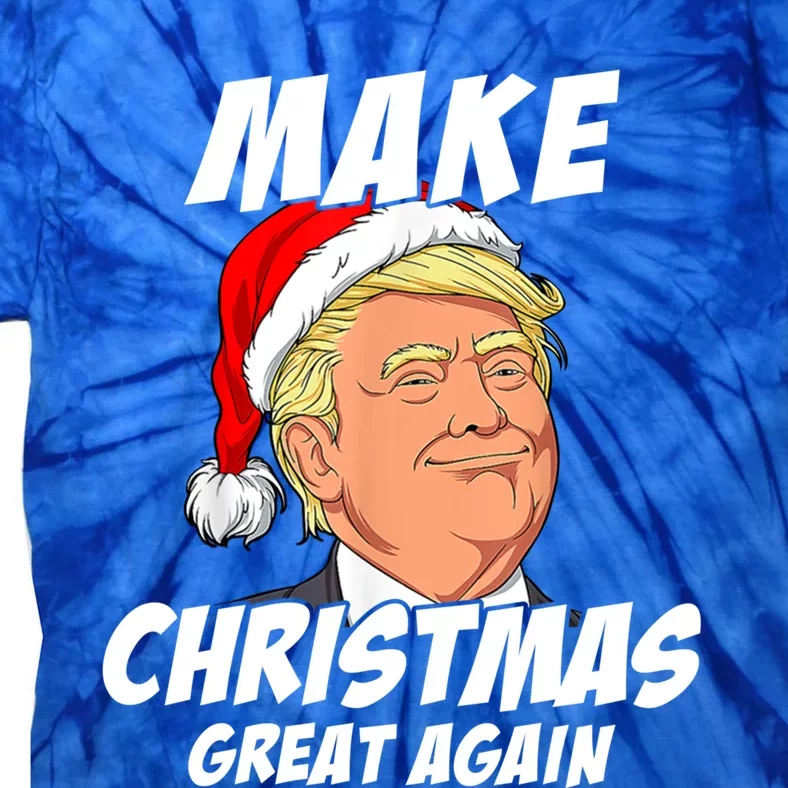 Santa Trump Make Christmas Great Again Matching Pajama Gift Tie-Dye T-Shirt