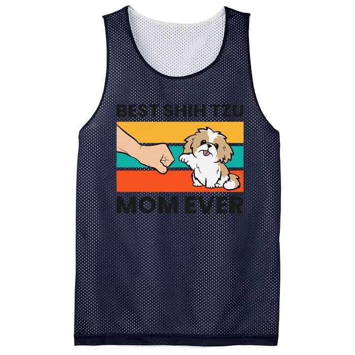 Shih Tzu Mama Best Shih Tzu Mom Ever Mesh Reversible Basketball Jersey Tank