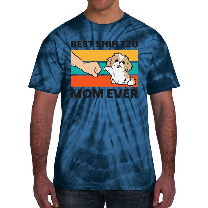 Shih Tzu Mama Best Shih Tzu Mom Ever Tie-Dye T-Shirt