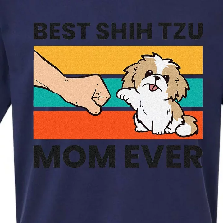 Shih Tzu Mama Best Shih Tzu Mom Ever Sueded Cloud Jersey T-Shirt