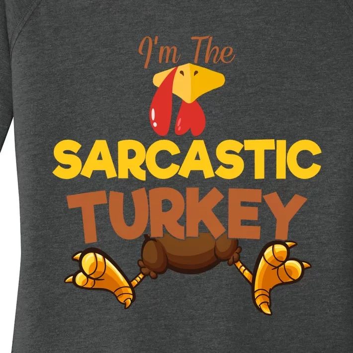 Sarcastic Turkey Matching Family Group Thanksgiving Gifts Women's Perfect Tri Tunic Long Sleeve Shirt