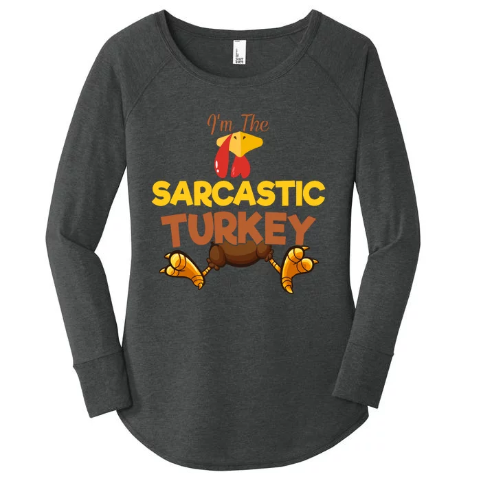 Sarcastic Turkey Matching Family Group Thanksgiving Gifts Women's Perfect Tri Tunic Long Sleeve Shirt