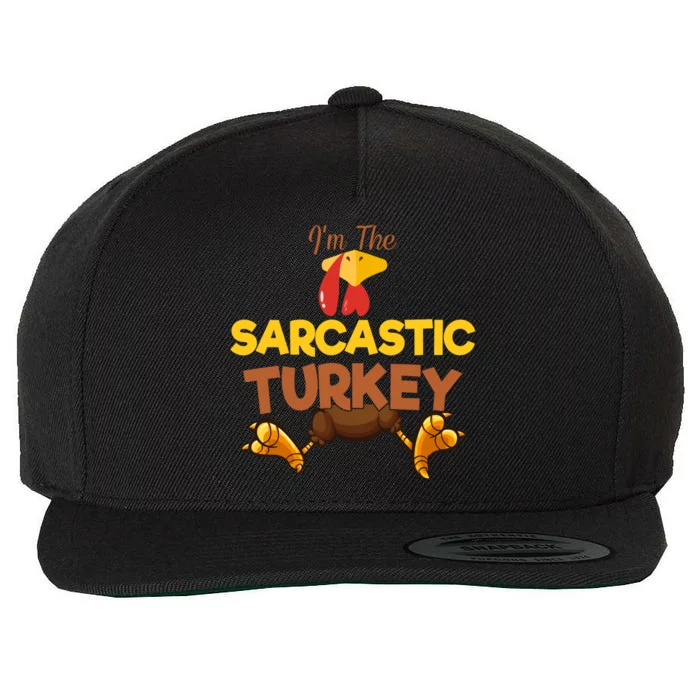 Sarcastic Turkey Matching Family Group Thanksgiving Gifts Wool Snapback Cap