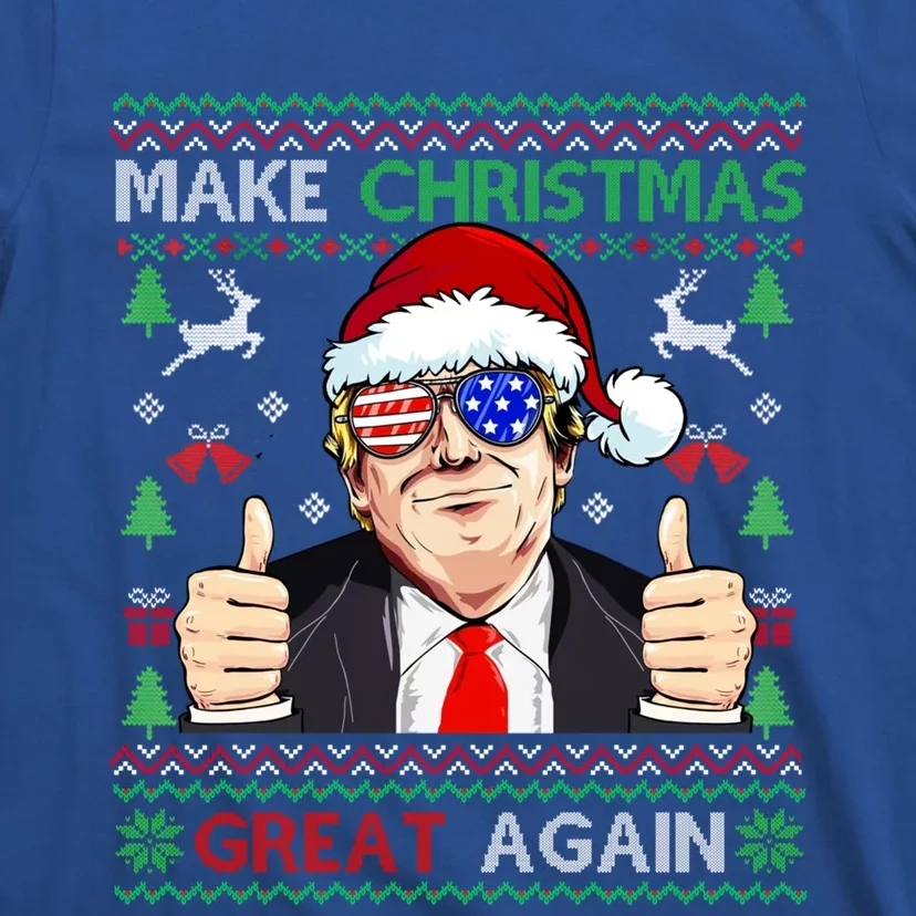 Santa Trump Make Christmas Great Again Xmas Ugly Sweater Funny Gift T-Shirt