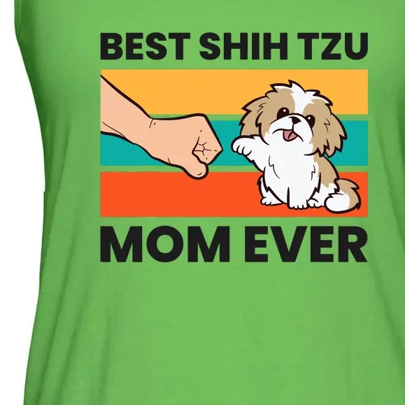 Shih Tzu Mama Best Shih Tzu Mom Ever Ladies Essential Flowy Tank