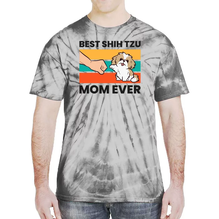 Shih Tzu Mama Best Shih Tzu Mom Ever Tie-Dye T-Shirt