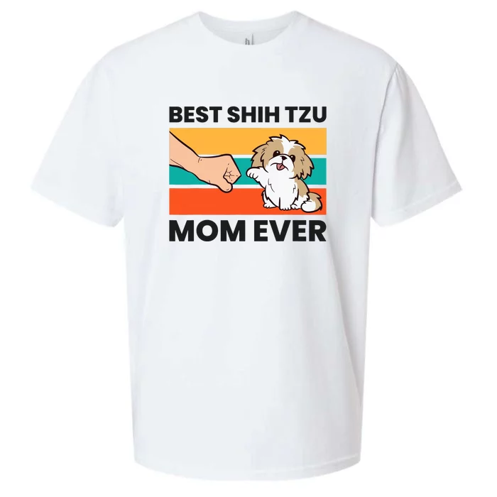 Shih Tzu Mama Best Shih Tzu Mom Ever Sueded Cloud Jersey T-Shirt