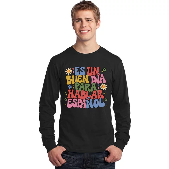 Spanish Teacher Maestra Back To School Language Teacher Tall Long Sleeve T-Shirt