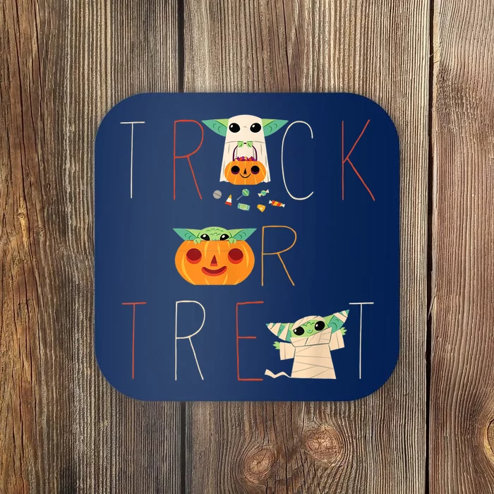 StarWars The Mandalorian Grogu Trick Or Treat Halloween Coaster