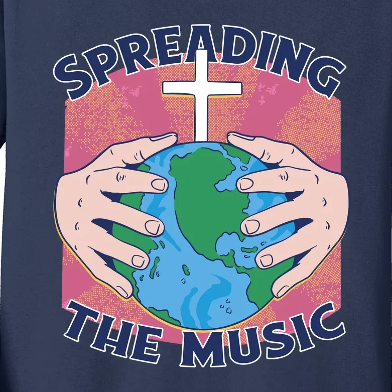 Spreading The Music Gospel Kids Long Sleeve Shirt