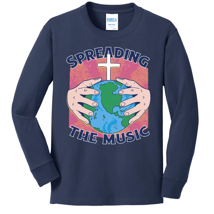 Spreading The Music Gospel Kids Long Sleeve Shirt