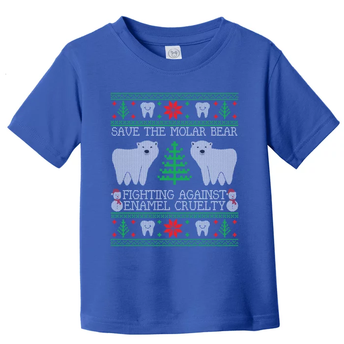 Save The Molar Bear Dental Dentist Ugly Christmas Sweaters Meaningful Gift Toddler T-Shirt