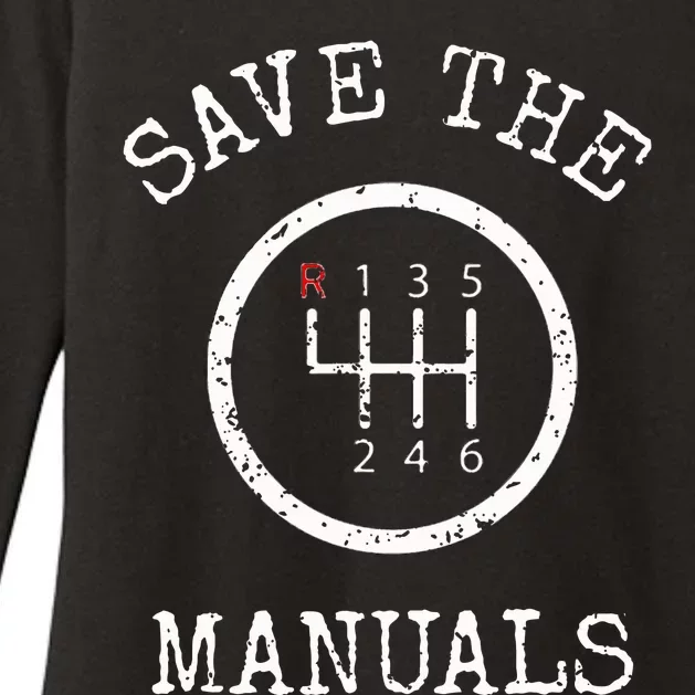 Save The Manuals Stick Shift Car Lover Womens CVC Long Sleeve Shirt