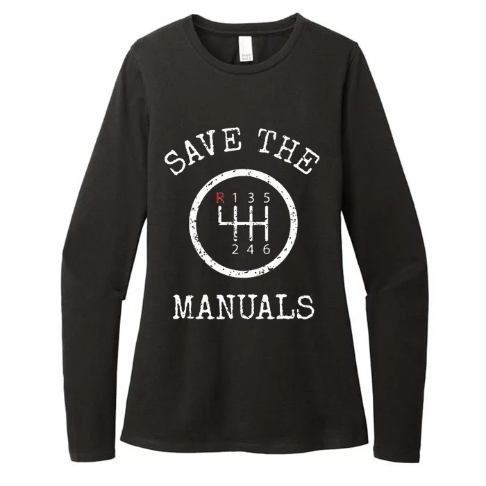 Save The Manuals Stick Shift Car Lover Womens CVC Long Sleeve Shirt