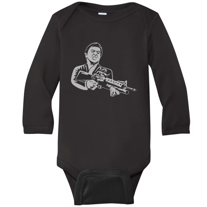 Scarface Tony Montana Baby Long Sleeve Bodysuit