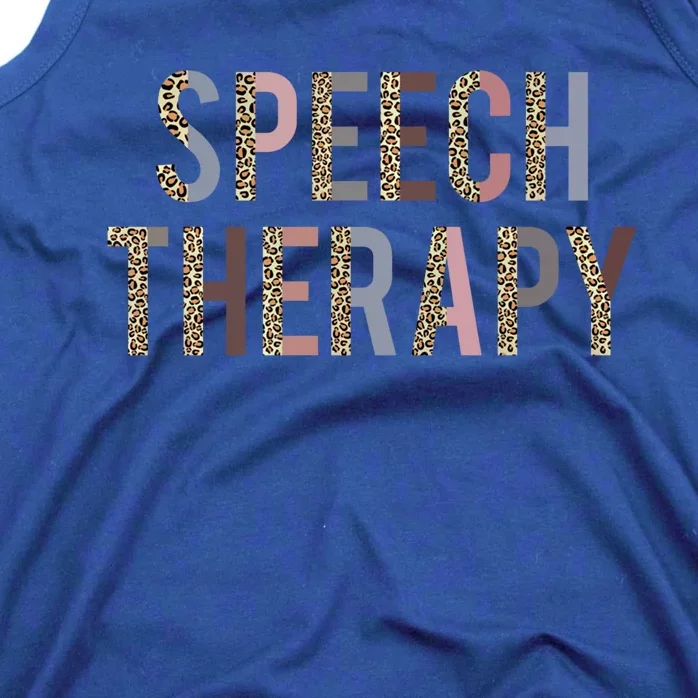 Speech Therapy Meaningful Gift Leopard Print Meaningful Gift Speech Language Pat Tank Top