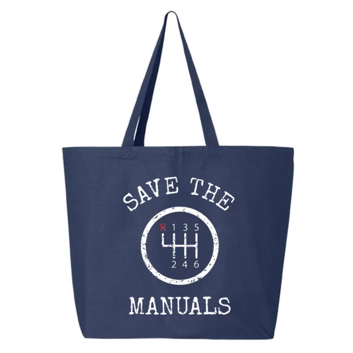 Save The Manuals Stick Shift Car Lover 25L Jumbo Tote