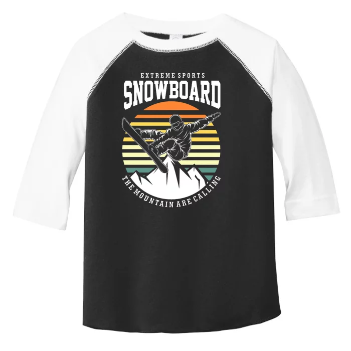 Snowboard The Mountain Are Calling Toddler Fine Jersey T-Shirt