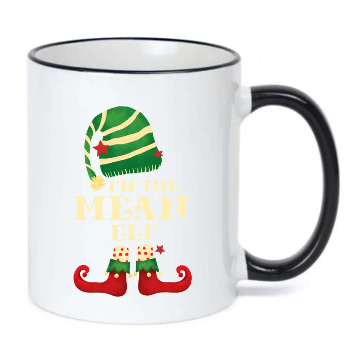 Santa The Mean Elf Christmas Matching Family Coworker Group Cute Gift Black Color Changing Mug