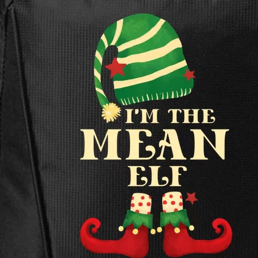 Santa The Mean Elf Christmas Matching Family Coworker Group Cute Gift City Backpack