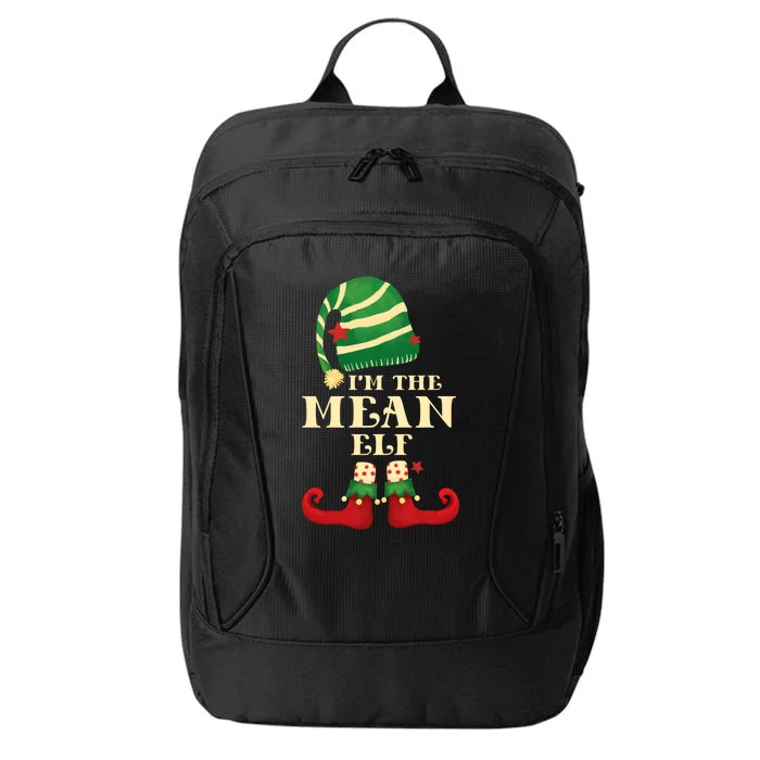 Santa The Mean Elf Christmas Matching Family Coworker Group Cute Gift City Backpack