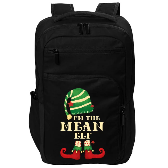 Santa The Mean Elf Christmas Matching Family Coworker Group Cute Gift Impact Tech Backpack