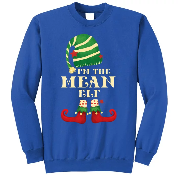 Santa The Mean Elf Christmas Matching Family Coworker Group Cute Gift Sweatshirt