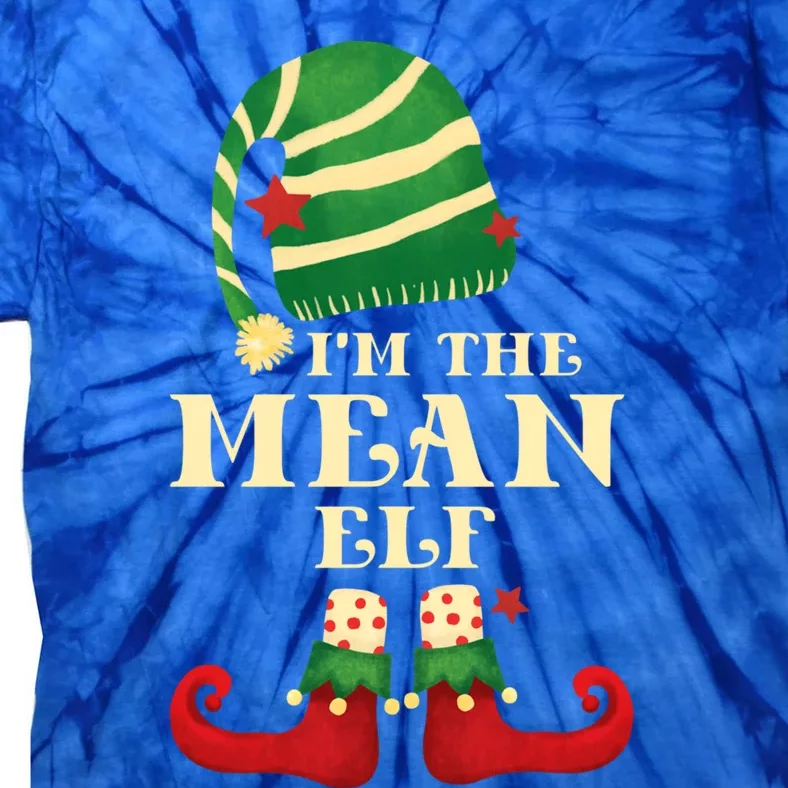 Santa The Mean Elf Christmas Matching Family Coworker Group Cute Gift Tie-Dye T-Shirt