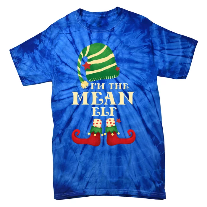 Santa The Mean Elf Christmas Matching Family Coworker Group Cute Gift Tie-Dye T-Shirt